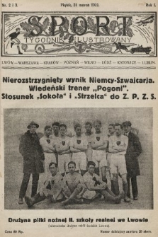 Sport : tygodnik ilustrowany. 1922, nr 2