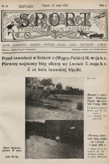 Sport : tygodnik ilustrowany. 1922, nr 9