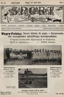 Sport : tygodnik ilustrowany. 1922, nr 10