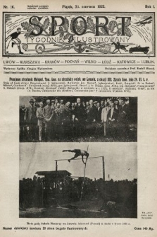 Sport : tygodnik ilustrowany. 1922, nr 16