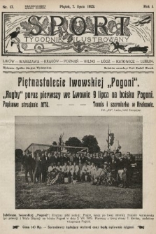 Sport : tygodnik ilustrowany. 1922, nr 17