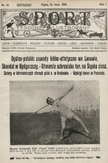 Sport : tygodnik ilustrowany. 1922, nr 19