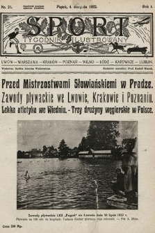 Sport : tygodnik ilustrowany. 1922, nr 21