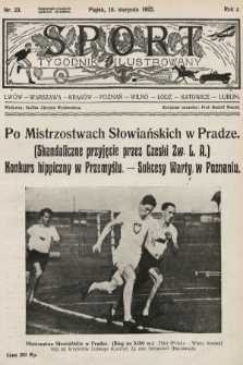 Sport : tygodnik ilustrowany. 1922, nr 23