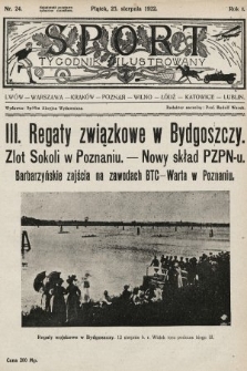Sport : tygodnik ilustrowany. 1922, nr 24