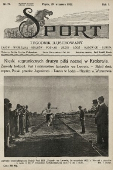 Sport : tygodnik ilustrowany. 1922, nr 29