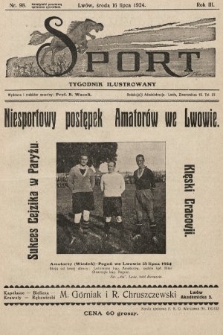 Sport : tygodnik ilustrowany. 1924, nr 98
