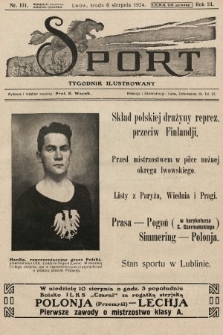 Sport : tygodnik ilustrowany. 1924, nr 101