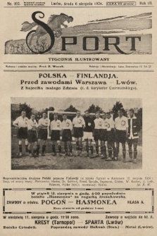 Sport : tygodnik ilustrowany. 1924, nr 102