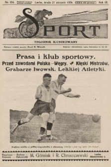 Sport : tygodnik ilustrowany. 1924, nr 104