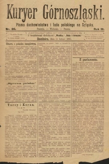 Kuryer Górnoszląski : pismo duchowieństwa i ludu polskiego na Szląsku. 1895, nr 20