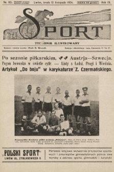 Sport : tygodnik ilustrowany. 1924, nr 115