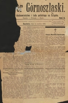 Kuryer Górnoszląski : pismo duchowieństwa i ludu polskiego na Szląsku. 1894, [nr 68]