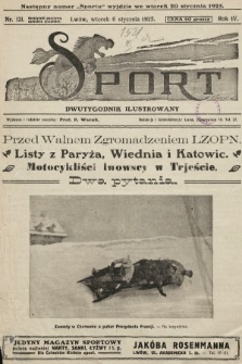 Sport : dwutygodnik ilustrowany. 1925, nr 121