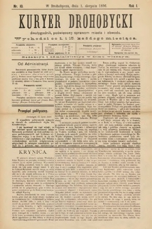 Kuryer Drohobycki : dwutygodnik poświęcony sprawom miasta i obwodu. 1896, nr 10