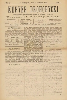 Kuryer Drohobycki : dwutygodnik poświęcony sprawom miasta i obwodu. 1896, nr 11