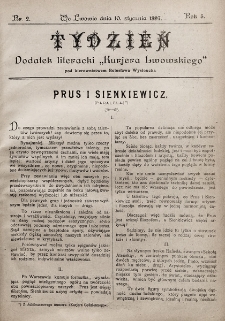 Tydzień : dodatek literacki „Kurjera Lwowskiego”. 1897, nr 2