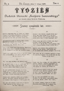 Tydzień : dodatek literacki „Kurjera Lwowskiego”. 1897, nr 6