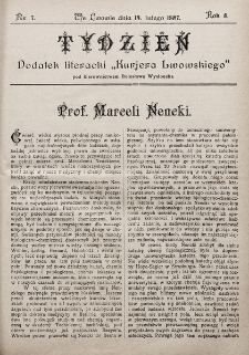 Tydzień : dodatek literacki „Kurjera Lwowskiego”. 1897, nr 7