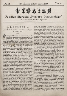 Tydzień : dodatek literacki „Kurjera Lwowskiego”. 1897, nr 12