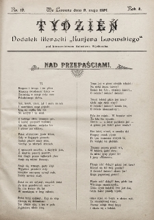 Tydzień : dodatek literacki „Kurjera Lwowskiego”. 1897, nr 19