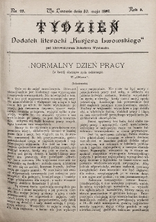 Tydzień : dodatek literacki „Kurjera Lwowskiego”. 1897, nr 22