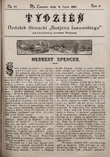 Tydzień : dodatek literacki „Kurjera Lwowskiego”. 1897, nr 27
