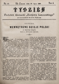 Tydzień : dodatek literacki „Kurjera Lwowskiego”. 1897, nr 30