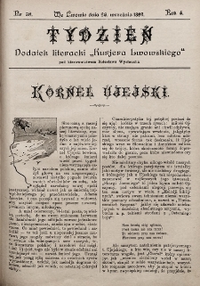Tydzień : dodatek literacki „Kurjera Lwowskiego”. 1897, nr 39
