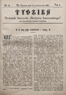 Tydzień : dodatek literacki „Kurjera Lwowskiego”. 1897, nr 41