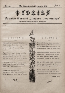 Tydzień : dodatek literacki „Kurjera Lwowskiego”. 1897, nr 50