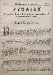 Tydzień : dodatek literacki „Kurjera Lwowskiego”. 1897, nr 51