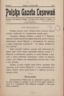Polska Gazeta Losowań. 1928, nr 1