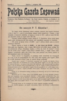 Polska Gazeta Losowań. 1928, nr 3