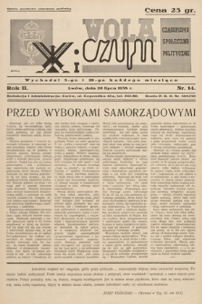Wola i Czyn : czasopismo społeczno-polityczne. 1938, nr 14