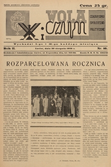 Wola i Czyn : czasopismo społeczno-polityczne. 1938, nr 16