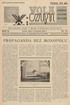 Wola i Czyn : czasopismo społeczno-polityczne. 1938, nr 17