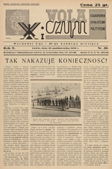 Wola i Czyn : czasopismo społeczno-polityczne. 1938, nr 20