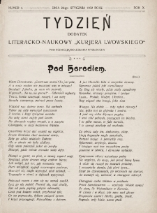 Tydzień : dodatek literacko-naukowy „Kurjera Lwowskiego”. 1902, nr 4