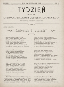 Tydzień : dodatek literacko-naukowy „Kurjera Lwowskiego”. 1902, nr 9
