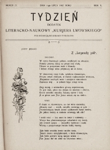 Tydzień : dodatek literacko-naukowy „Kurjera Lwowskiego”. 1902, nr 27