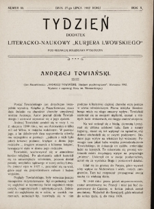 Tydzień : dodatek literacko-naukowy „Kurjera Lwowskiego”. 1902, nr 30