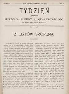 Tydzień : dodatek literacko-naukowy „Kurjera Lwowskiego”. 1902, nr 41