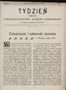 Tydzień : dodatek literacko-naukowy „Kurjera Lwowskiego”. 1902, nr 50