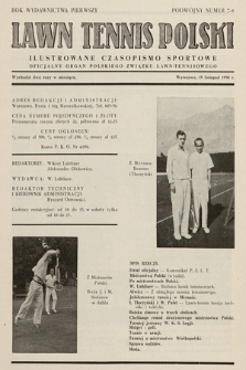 Lawn Tennis Polski : ilustrowane czasopismo sportowe. 1930, nr 7-8