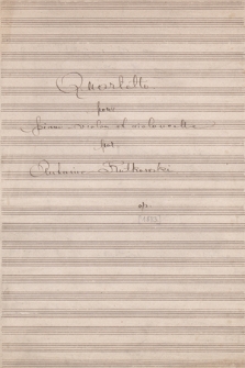 Quartetto pour piano, violon et violoncelle