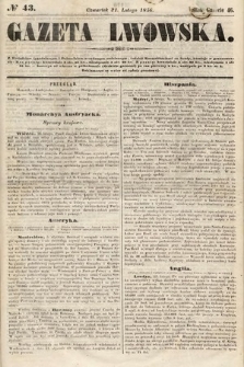 Gazeta Lwowska. 1856, nr 43