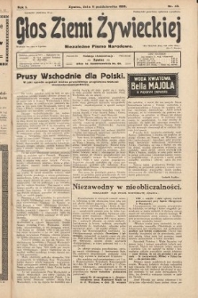 Głos Ziemi Żywieckiej : niezależne pismo narodowe. 1928, nr 43