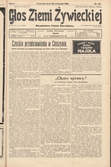 Głos Ziemi Żywieckiej : niezależne pismo narodowe. 1928, nr 60
