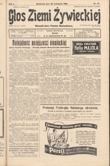 Głos Ziemi Żywieckiej : niezależne pismo narodowe. 1928, nr 61